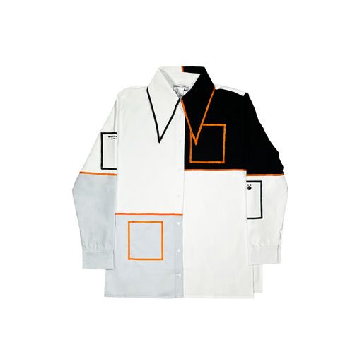 White PaTched Shirt